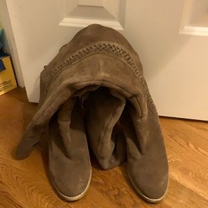 Suede over the knee boots